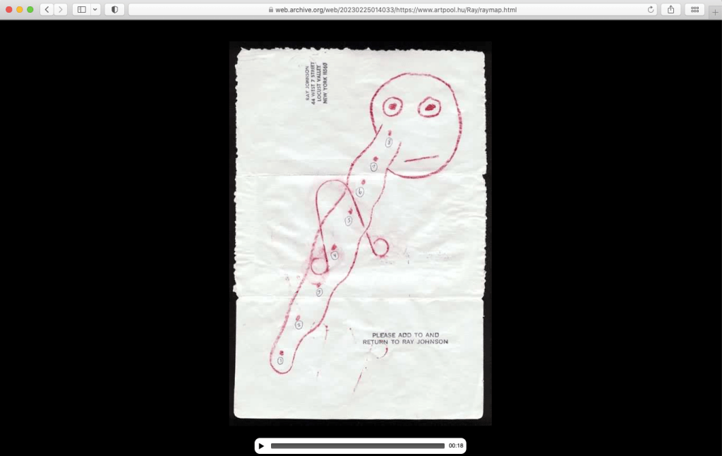 György Galántai: Ray Johnson-site,&nbsp;1997