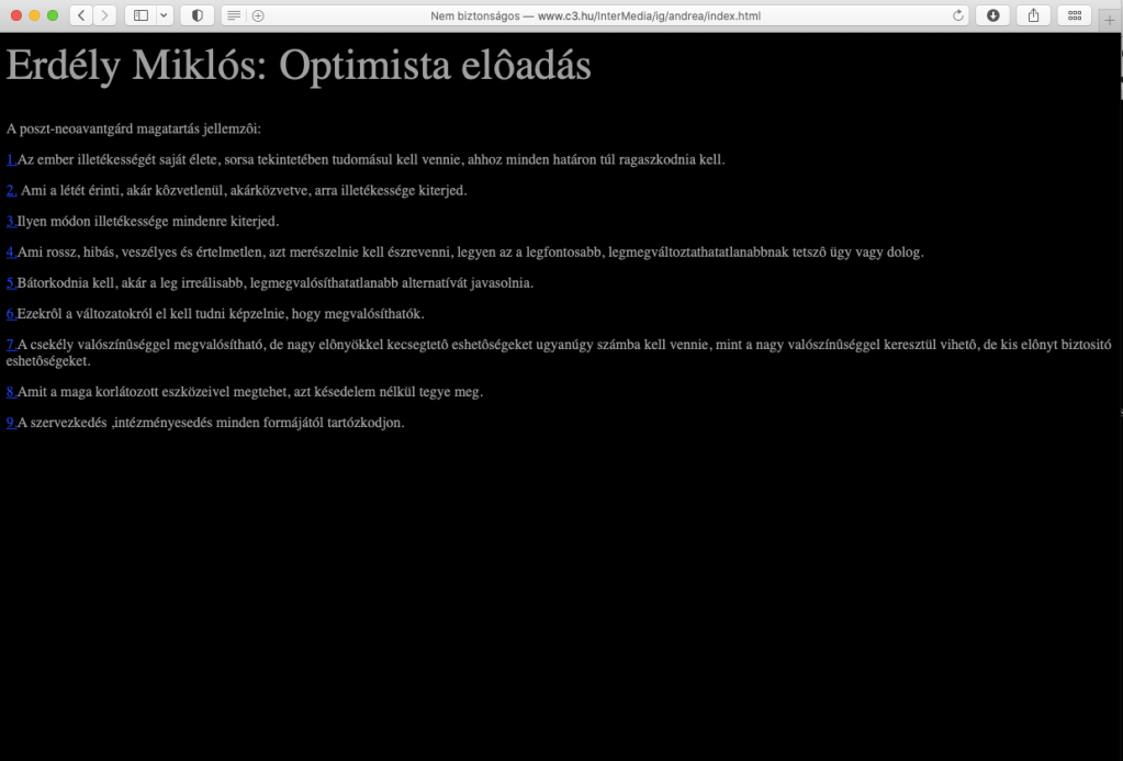 Andrea Kirkovits: Miklós Erdély: Optimistic Lecture,&nbsp;1996