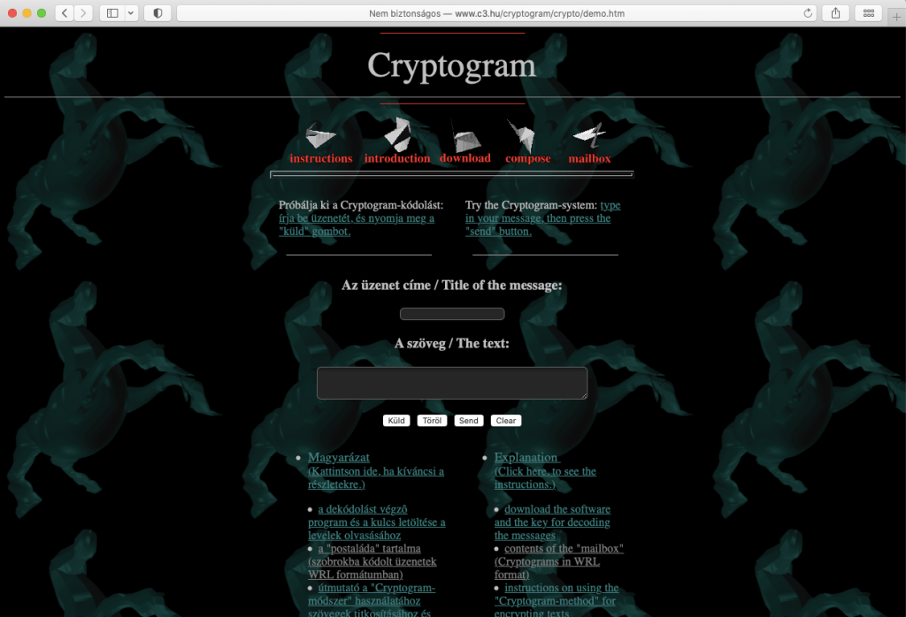 Zoltán Szegedy-Maszák: Cryptogram,&nbsp;1996