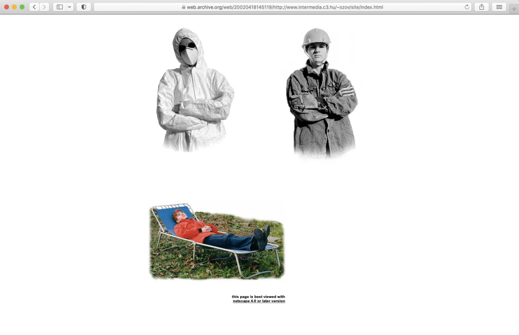 Anikó Szövényi: Homepage,&nbsp;1997-2000