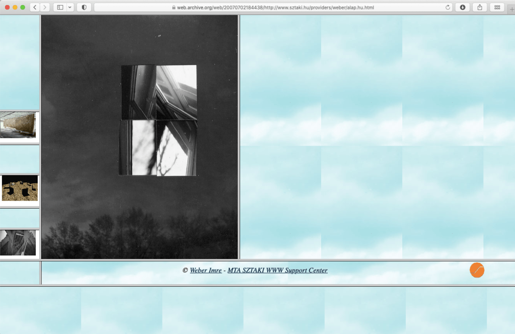 Imre Weber: Virtual Gallery – Three Virtual installation,&nbsp;1997
