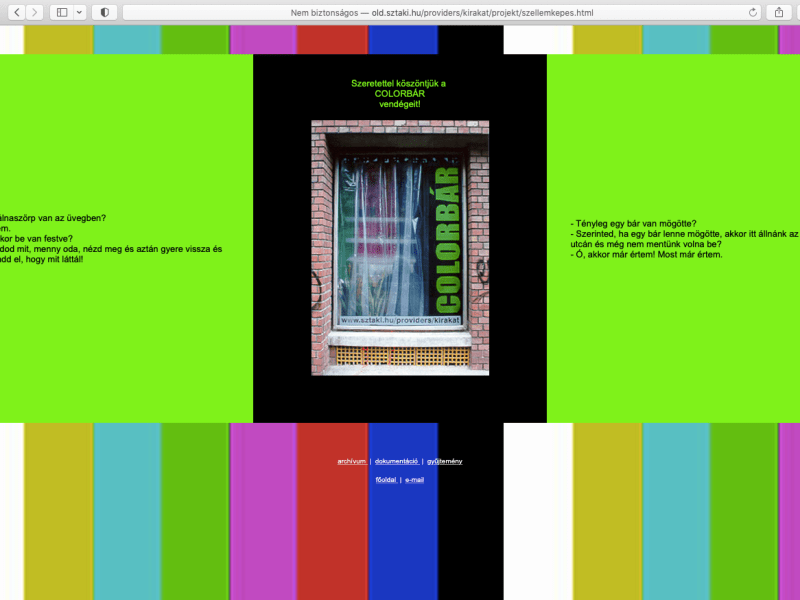 Anita Sárosi, Beatrix Szörényi: Art Window (Kirakat),&nbsp;2000-2001