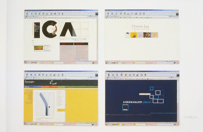 Eszter Radák: London Galleries on the Internet I–IV,&nbsp;2000
