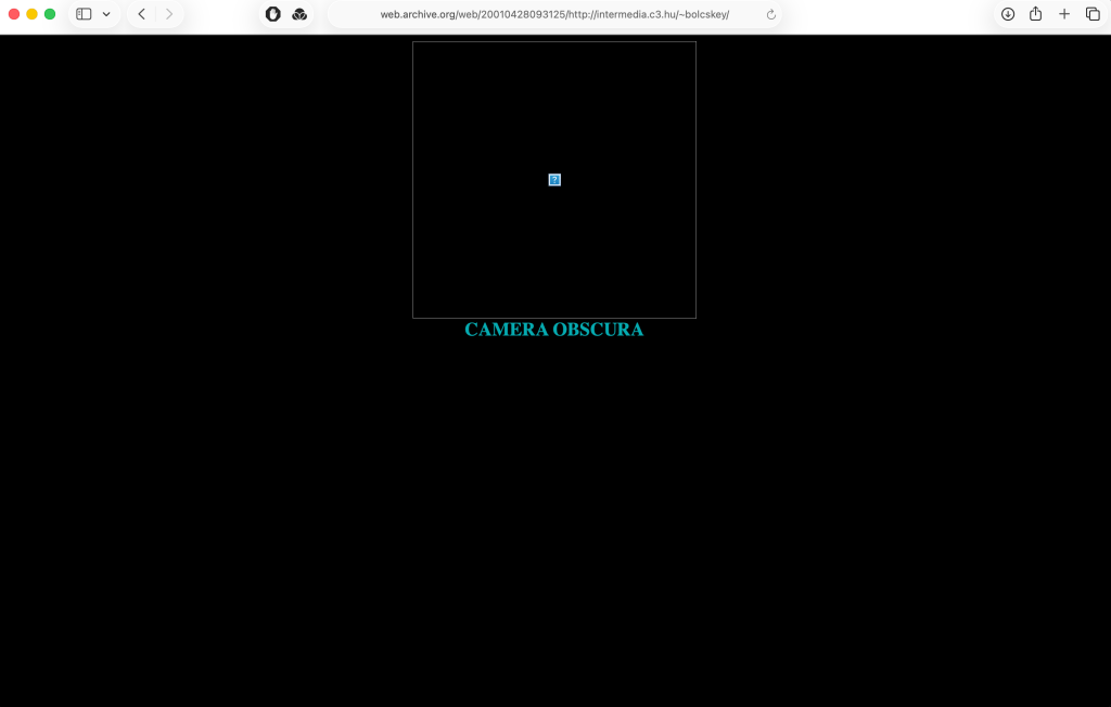 Miklós Bölcskey: Camera Obscura,&nbsp;1997