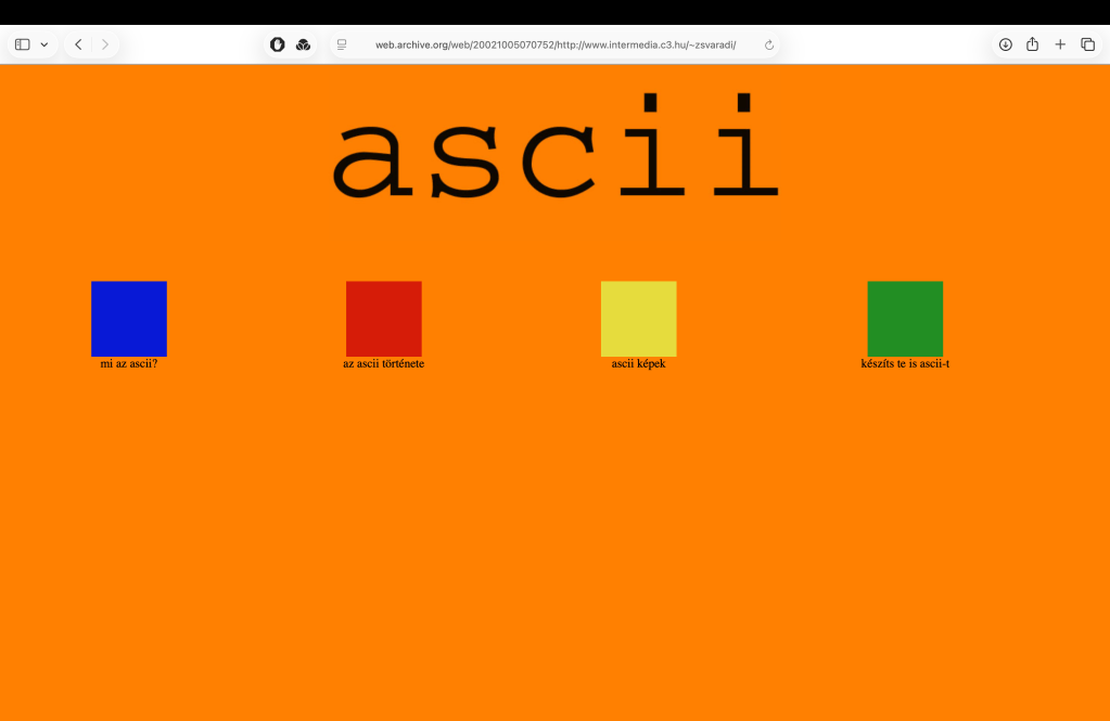 Zsófia Váradi: ASCII,&nbsp;1998